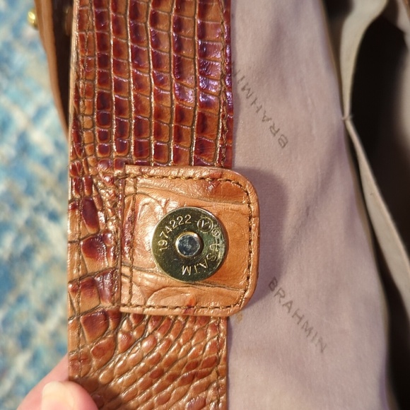 Brahmin Tan Crocodile Embossed Hobo Bag - Picture 12 of 12